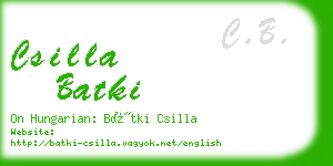 csilla batki business card